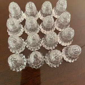Designer Crystal Salt& Pepper Settings For 8